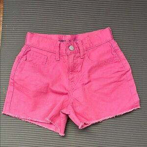 Old Navy Pink Jean Shorts Frayed Hem